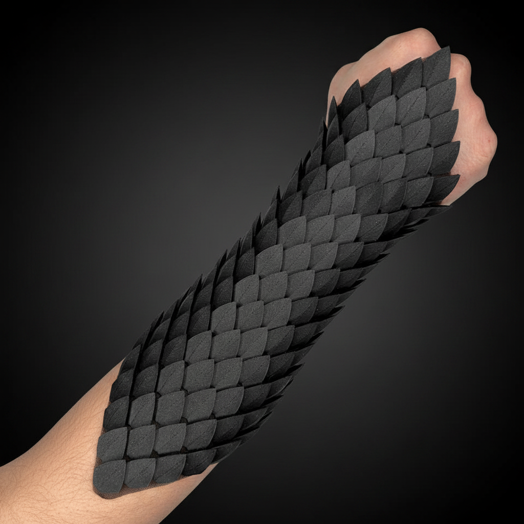 3D Printed Dragon Scale Bracers - Flexible Fantasy Arm Armor for Cosplay, LARP & Renaissance Faire