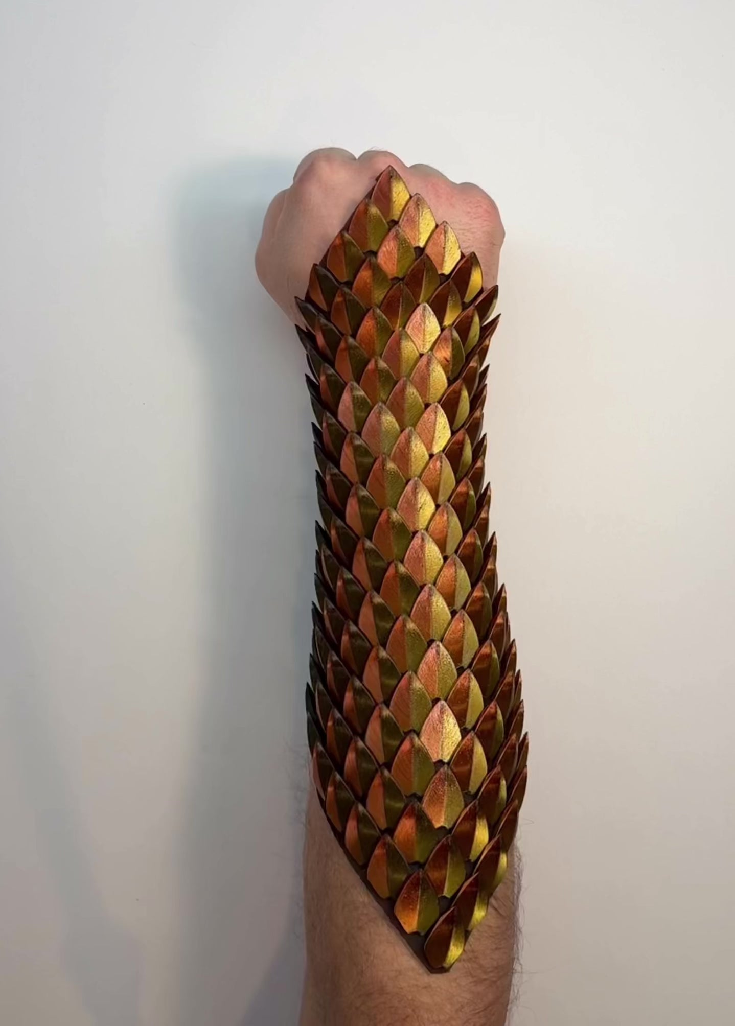3D Printed Dragon Scale Bracers - Flexible Fantasy Arm Armor for Cosplay, LARP & Renaissance Faire